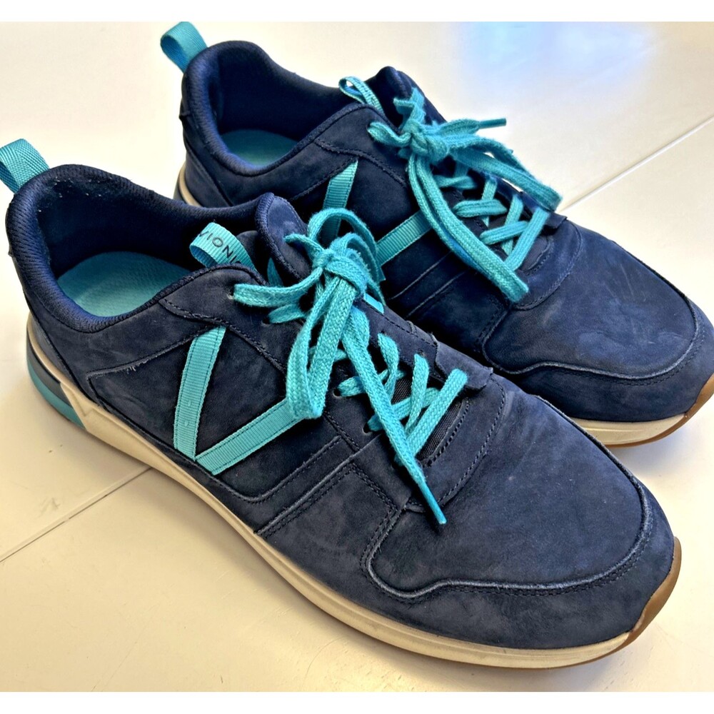 Vionic Curran Rechelle Sneaker Blue and Turquoise Suede Women's Size 11